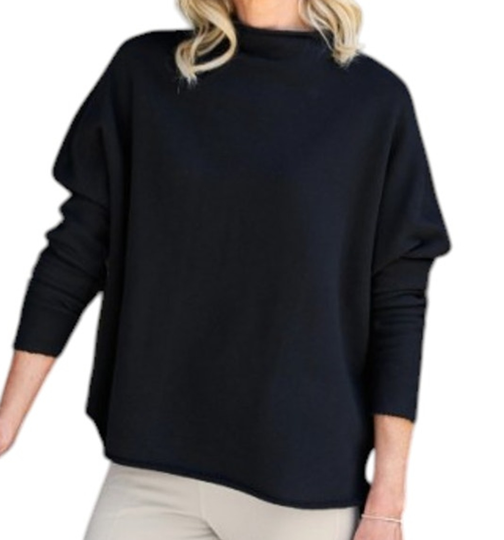 Frank & Eileen Women's Size S Effie Long-Sleeve Funnel Neck Capelet Sweatshirt